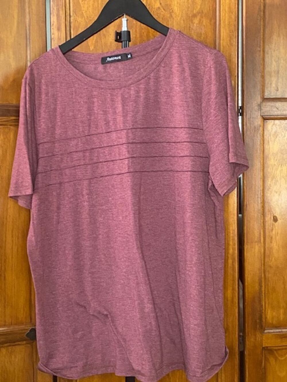 Automet Women's Burgundy Heathered Knit Top Size XL Stretch Casual Soft Rayon